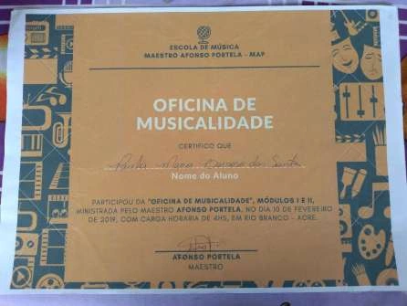 Certificado · musicalidade, 2019